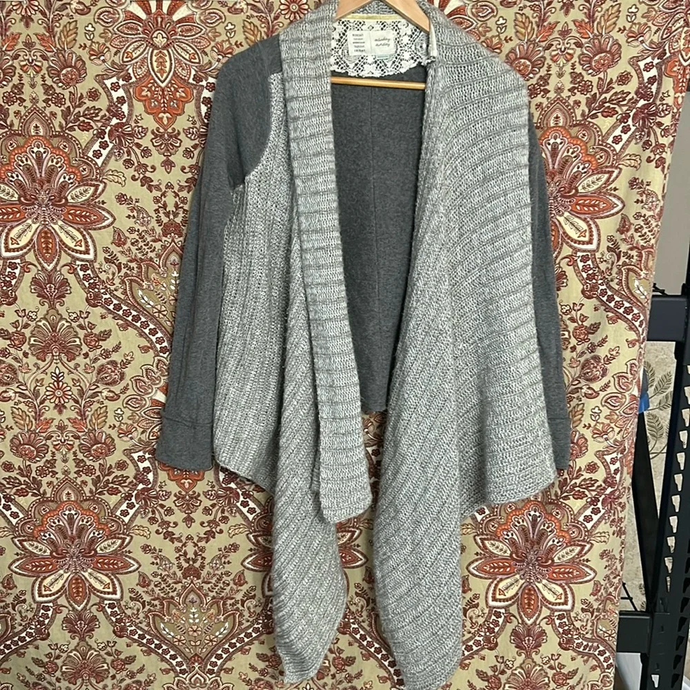 ANTRHO M Saturday Sunday open gray cardigan in EUC